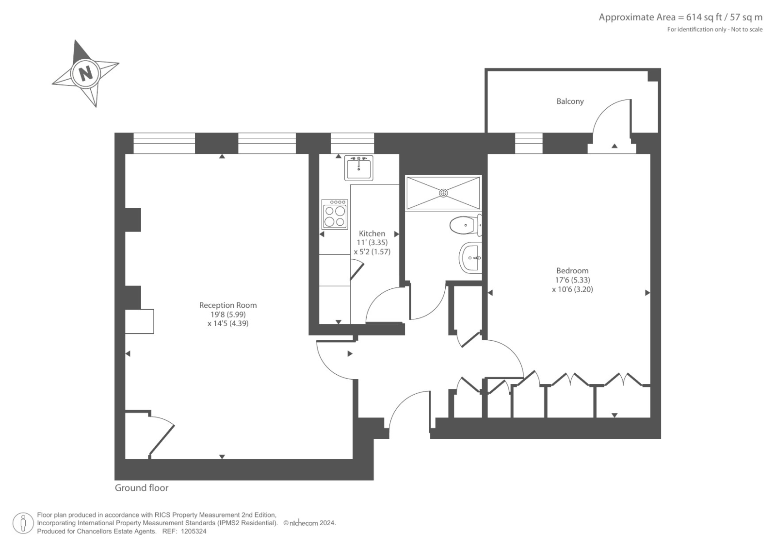 Flat 21 West Heath Court,, North End Road, London floorplan