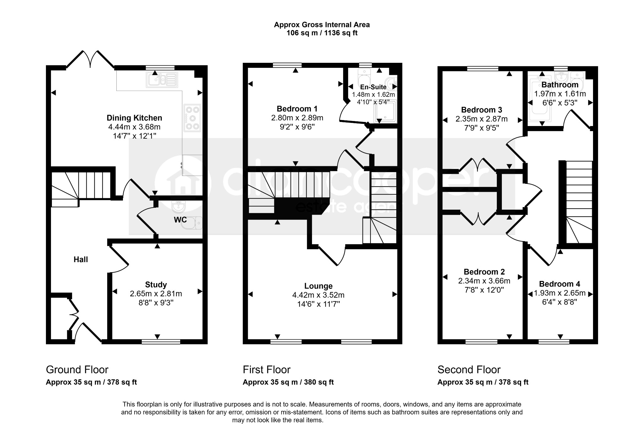 12 The Evergreens, Nuneaton, Warwickshire floorplan