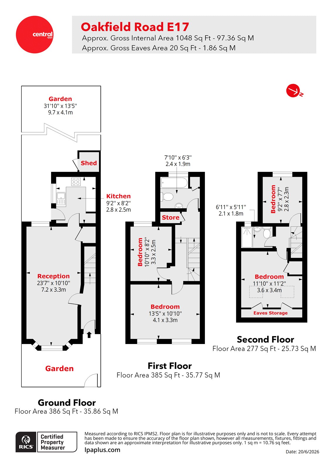 22, Oakfield Road, London floorplan