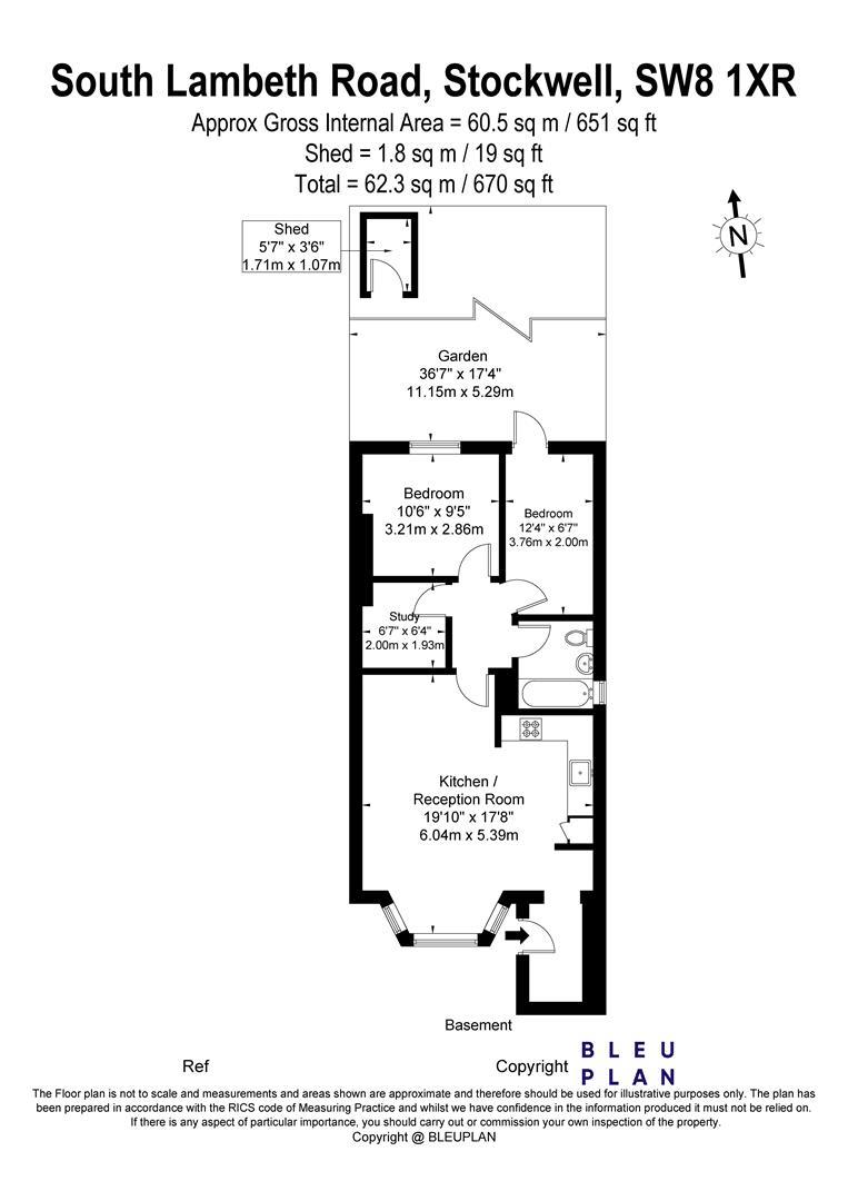 237, a, South Lambeth Road, London floorplan