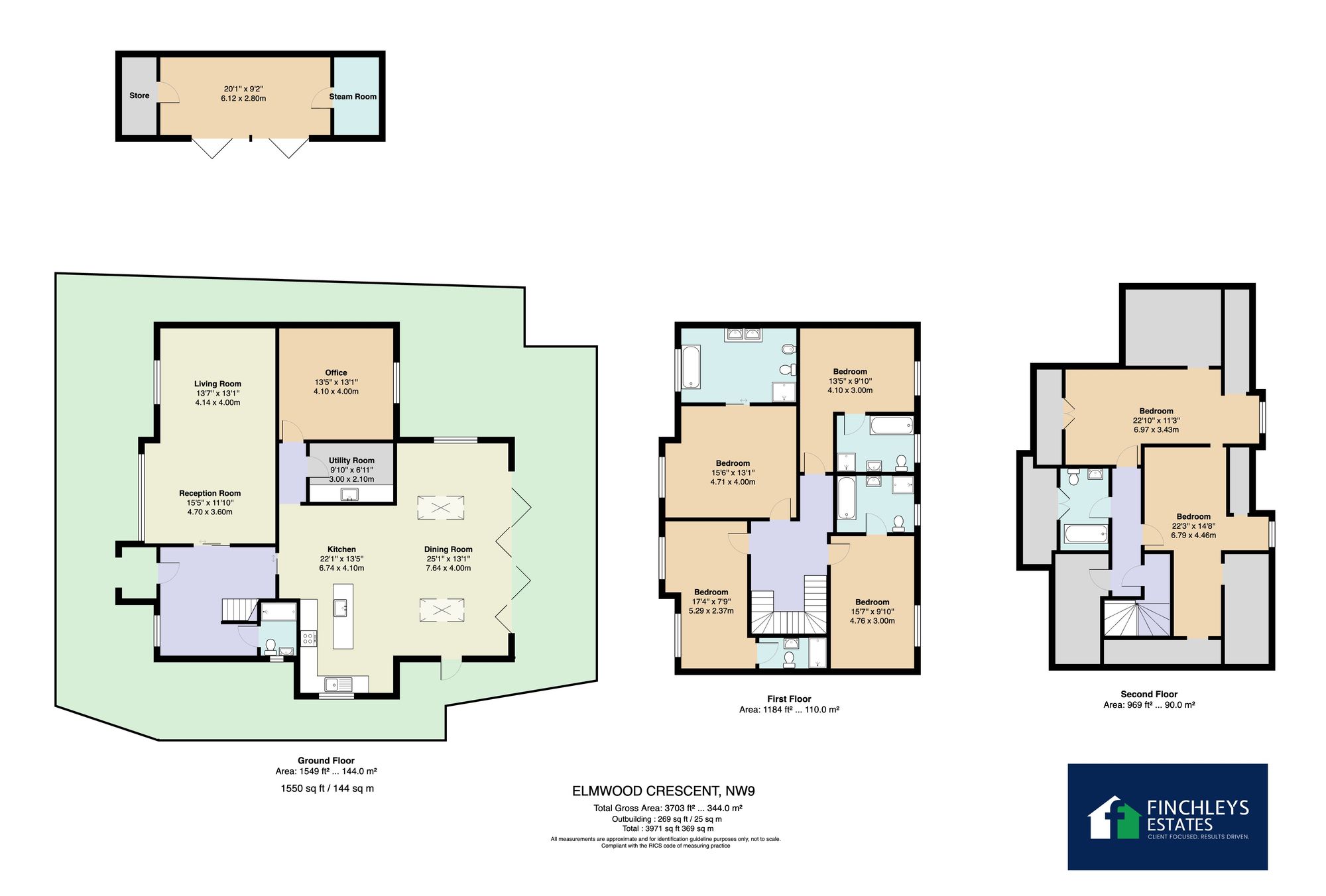 6 Elmwood Crescent, London floorplan