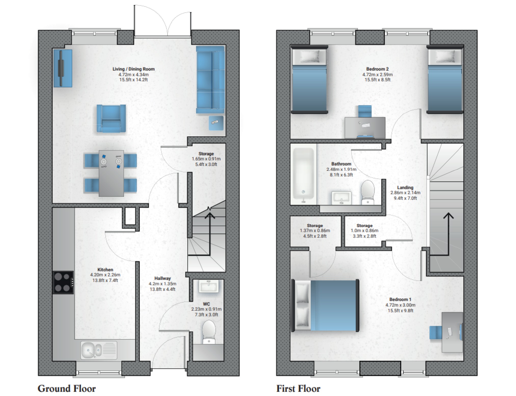 Bonnington Walk, Greengage Close, Bristol BS7, 2 bedroom terraced house