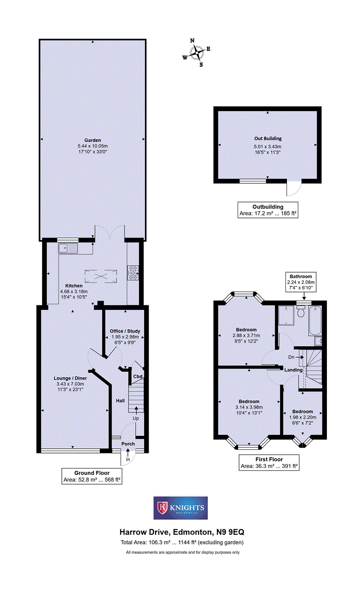 85, Harrow Drive, London floorplan