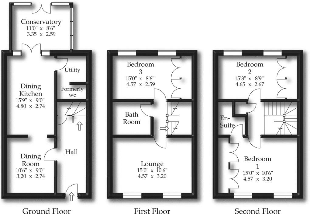 3 Bedrooms Town house for sale in Bewick Drive, Bingley BD16