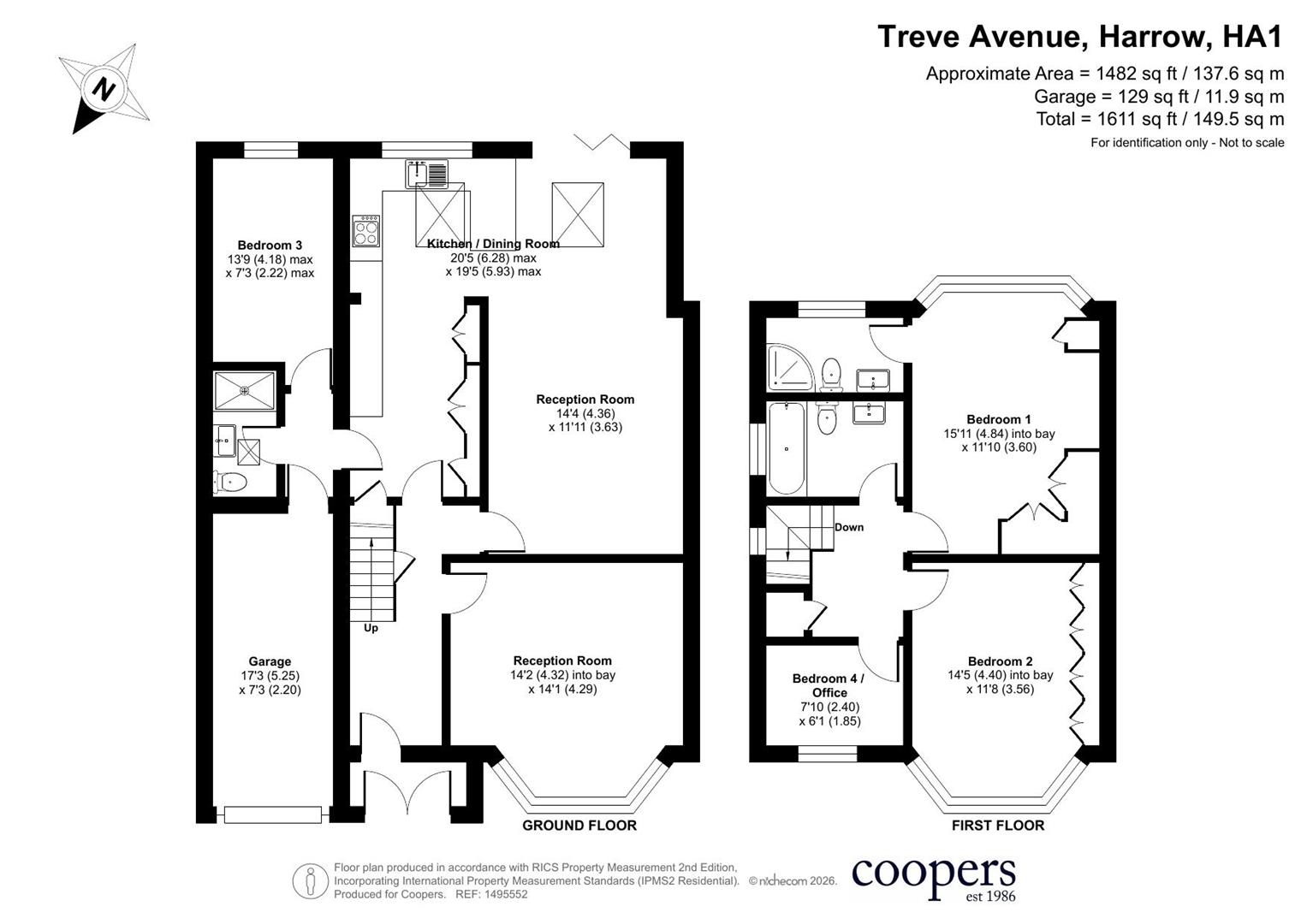 21, Treve Avenue, Harrow floorplan
