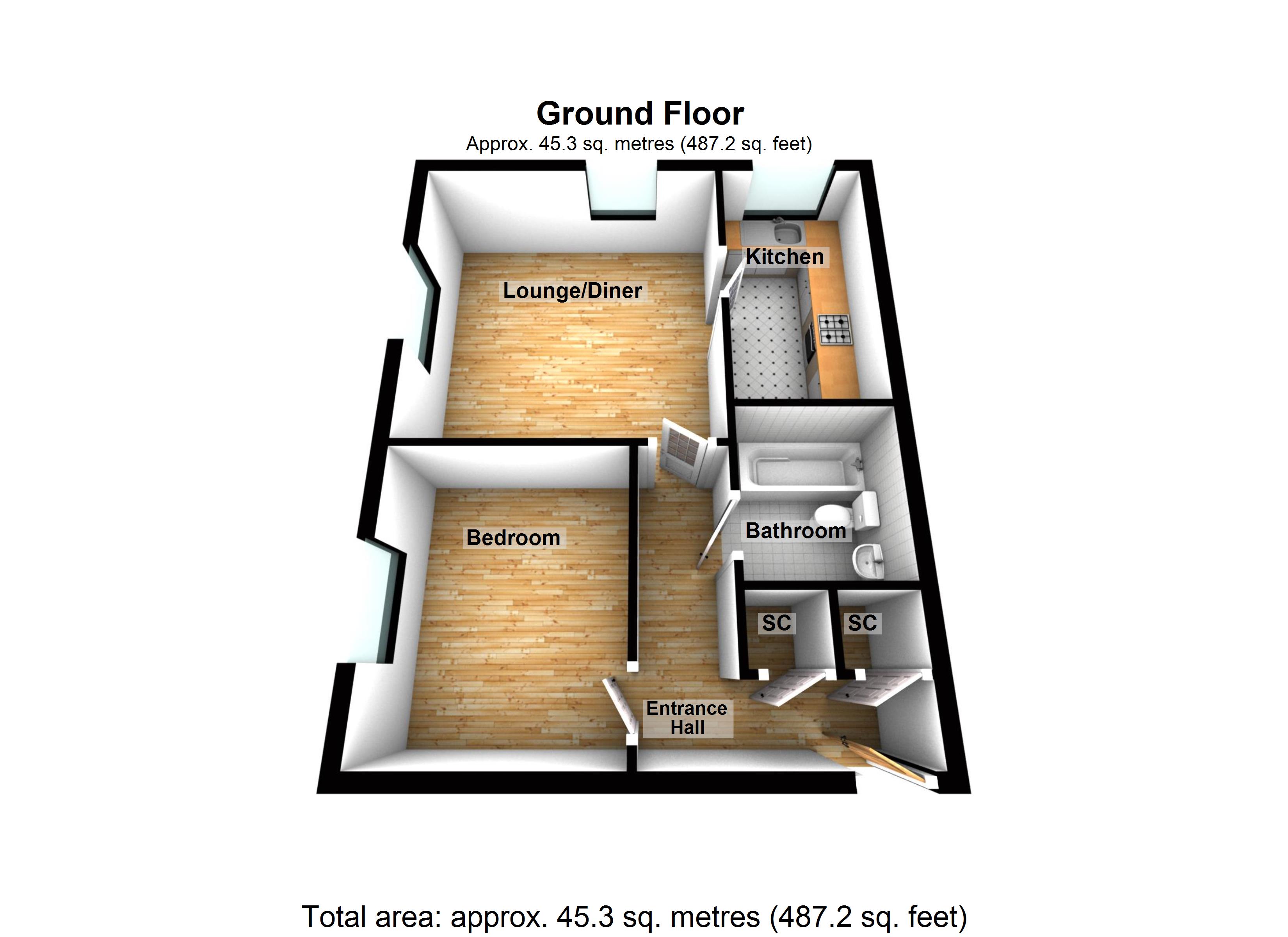 1 Bedrooms Flat for sale in Cromdale Walk, Stevenage SG1