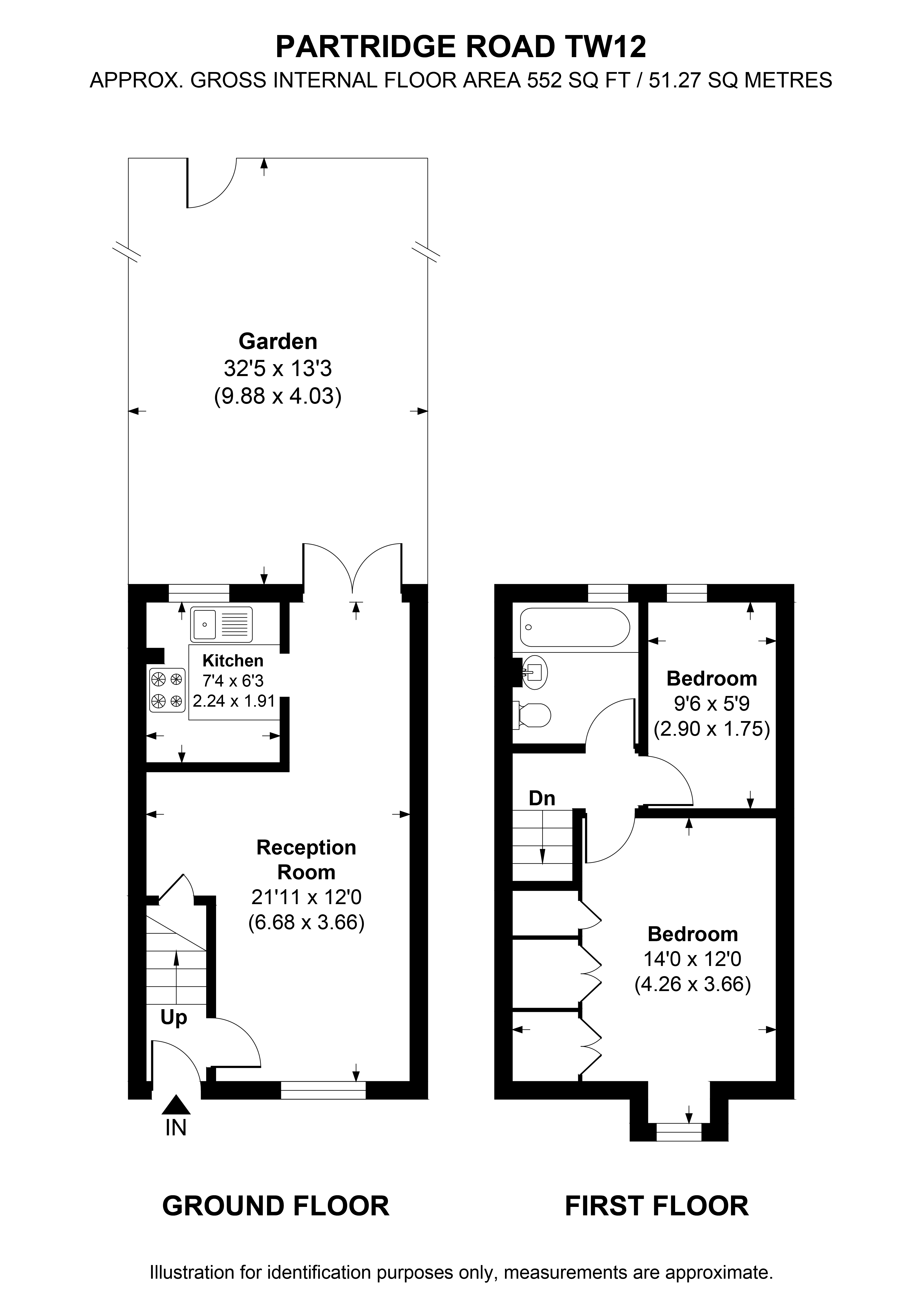 37, Partridge Road, Hampton floorplan