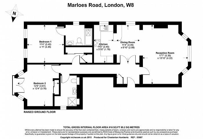 2 Bedrooms Flat to rent in Marloes Road, Kensington W8