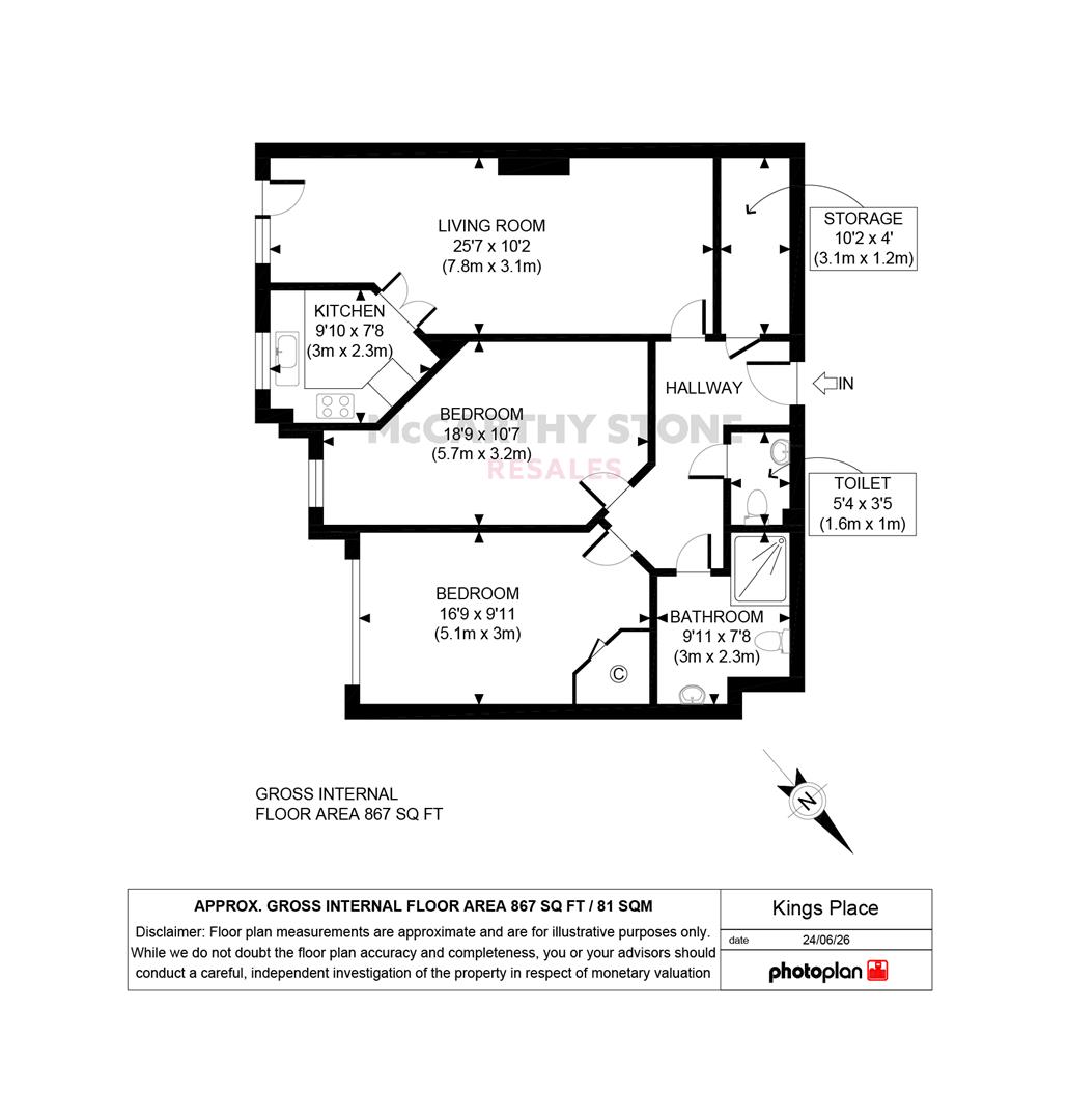 16 Kings Place, 101-105 Fleet Road, Fleet floorplan