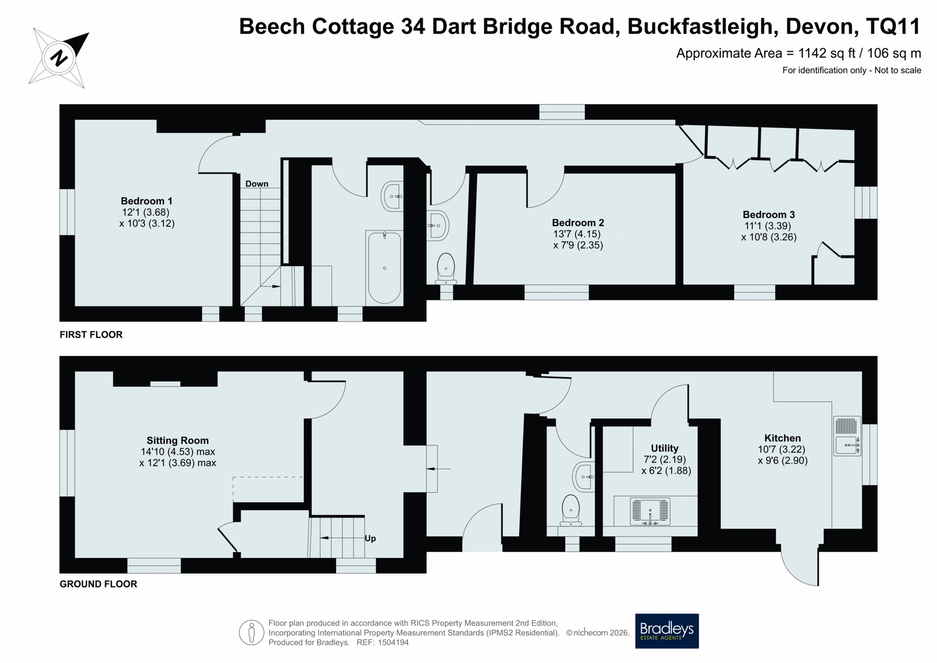 Beech Cottage 34 Dart Bridge Road, Buckfastleigh Devon, Devon floorplan