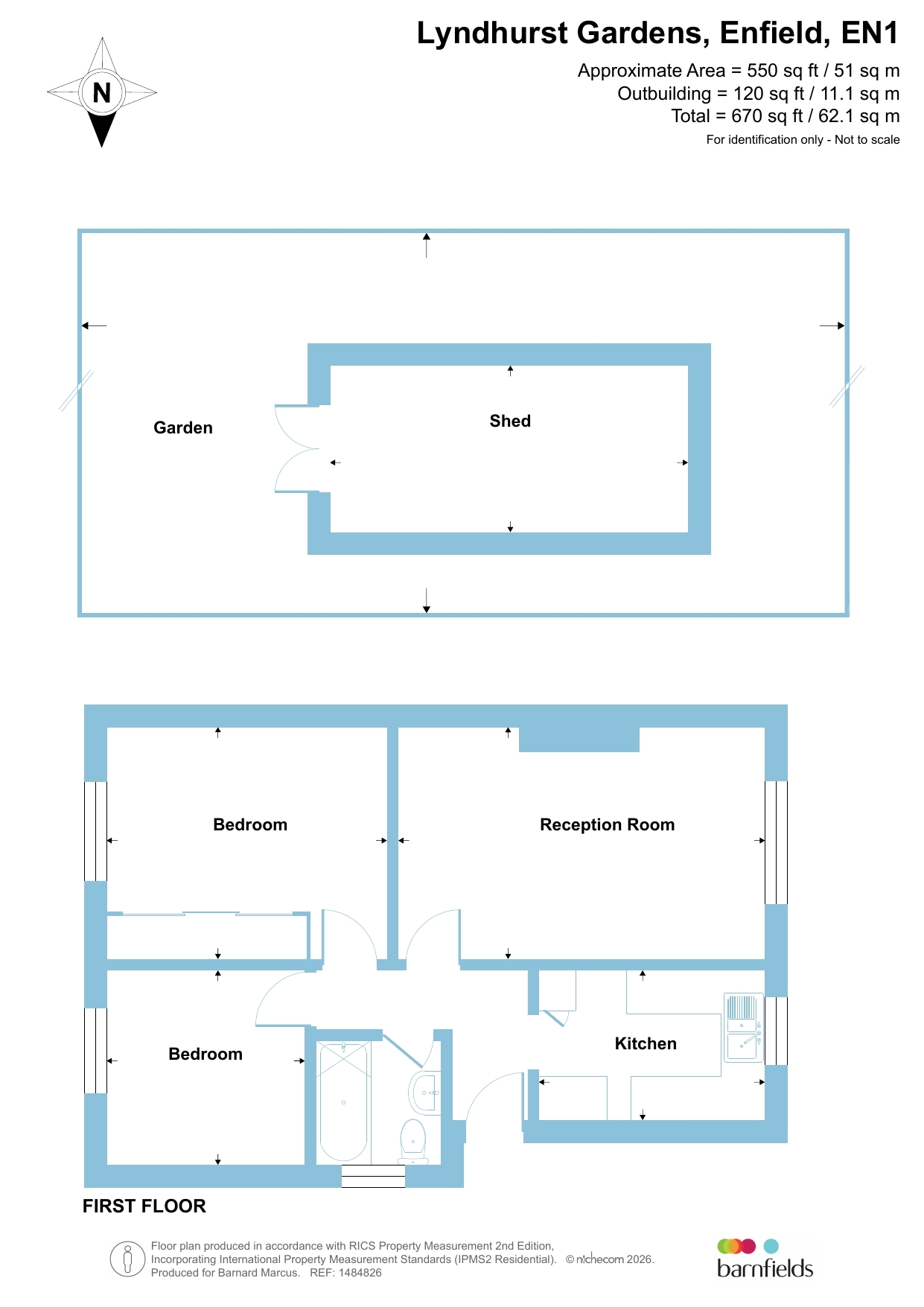 68, Lyndhurst Gardens, Enfield floorplan