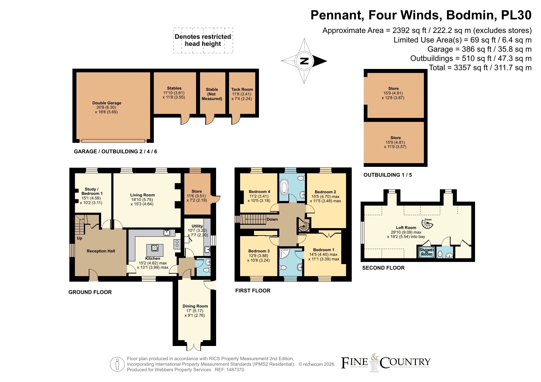 Pennant,, Four Winds, Cornwall floorplan