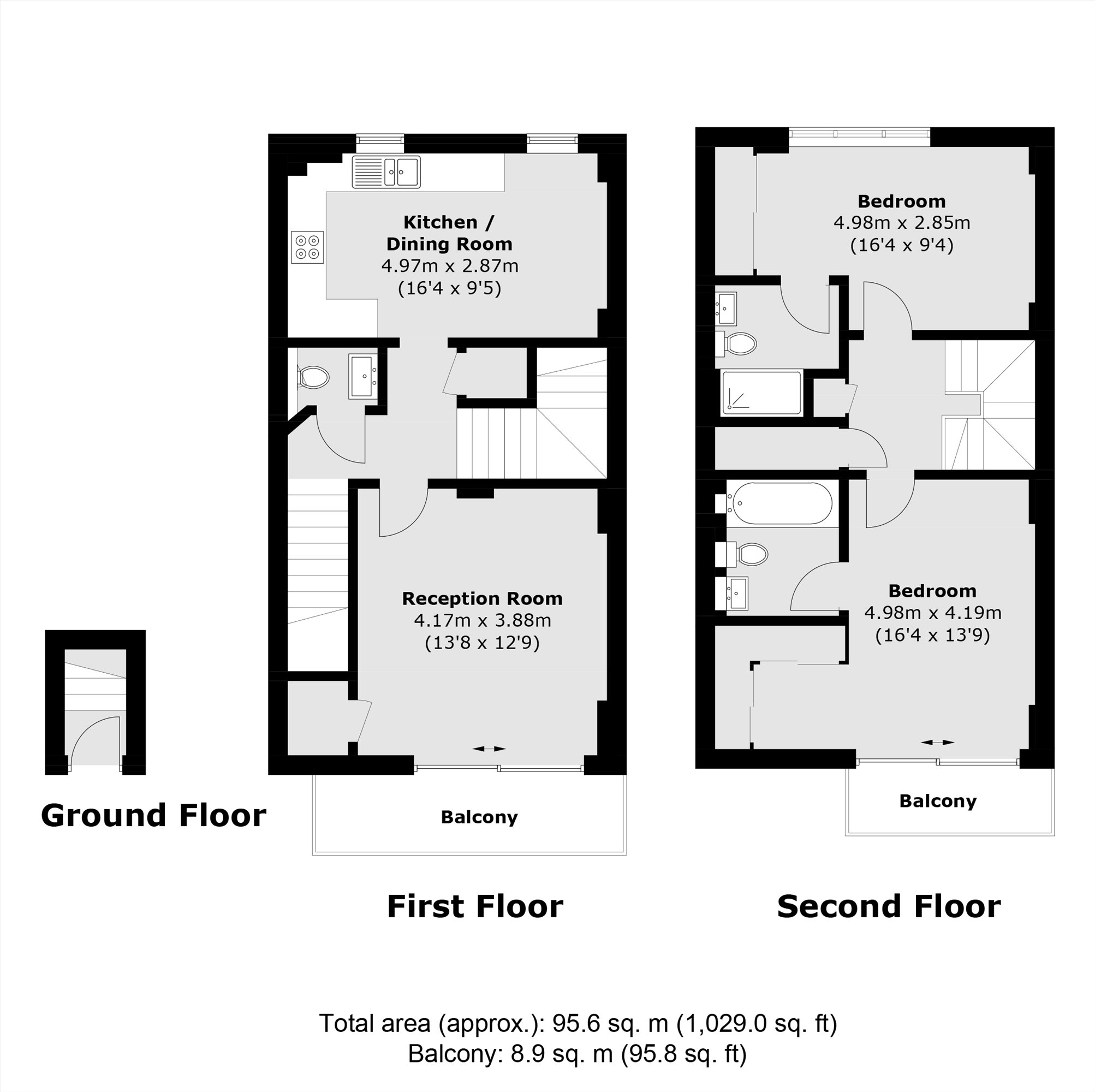 Apartment A, 32, Osiers Road, London floorplan