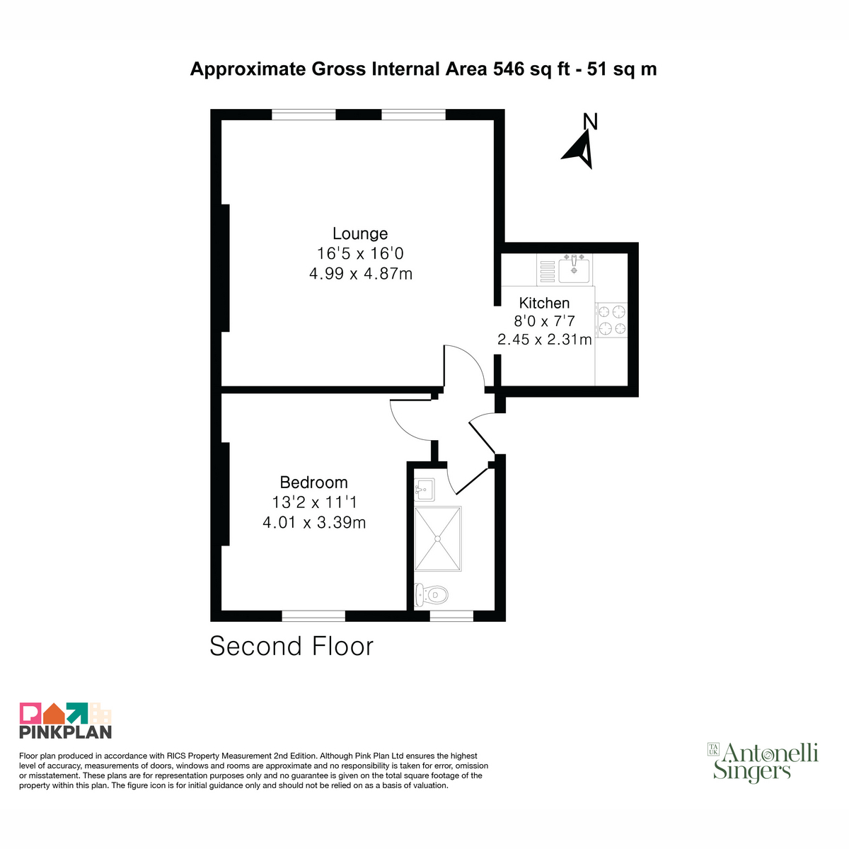 Flat Flat 6, 29, Central Hill, London floorplan