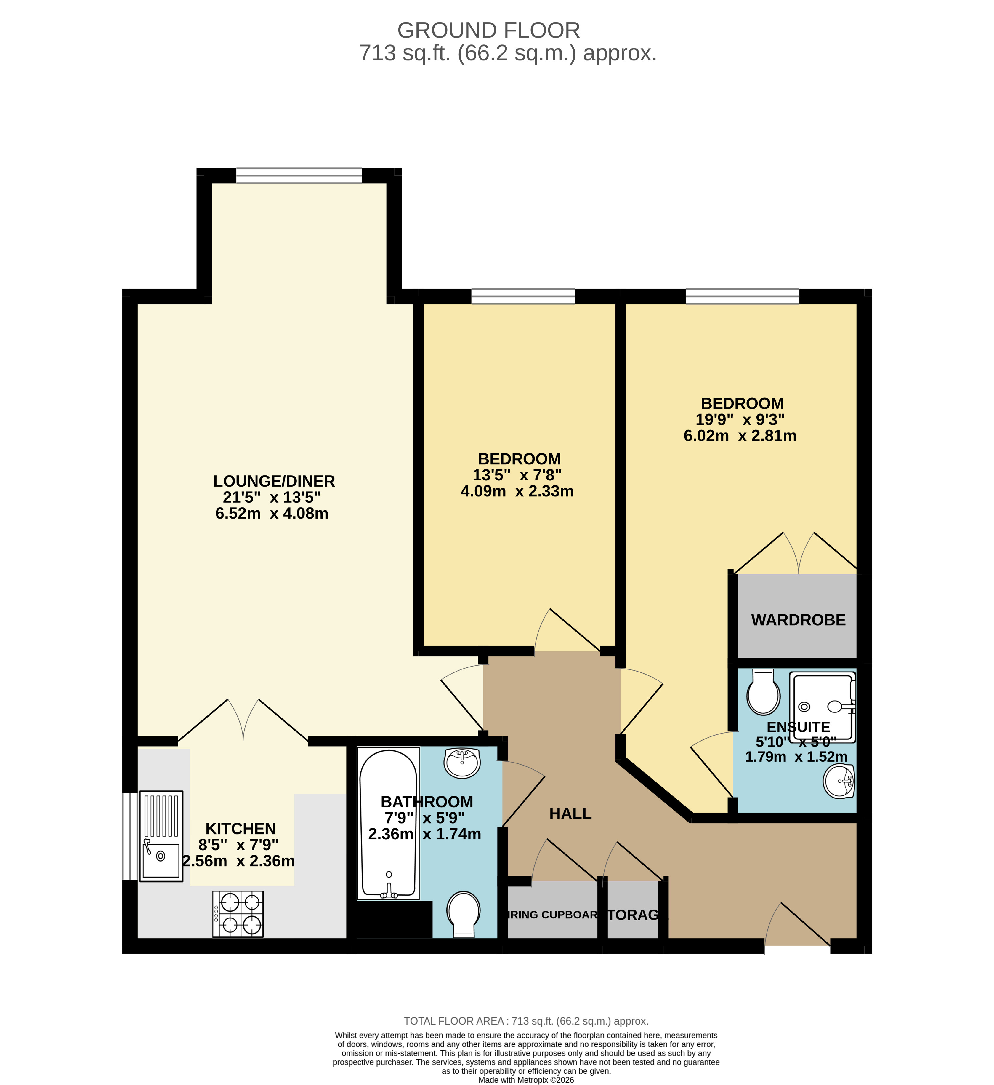 Flat 18, Ferndown Grange, 250, Henleaze Road, Bristol floorplan