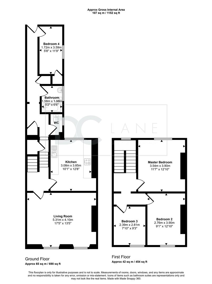 First Floor Flat, 4, Wyndham Street West, Plymouth floorplan