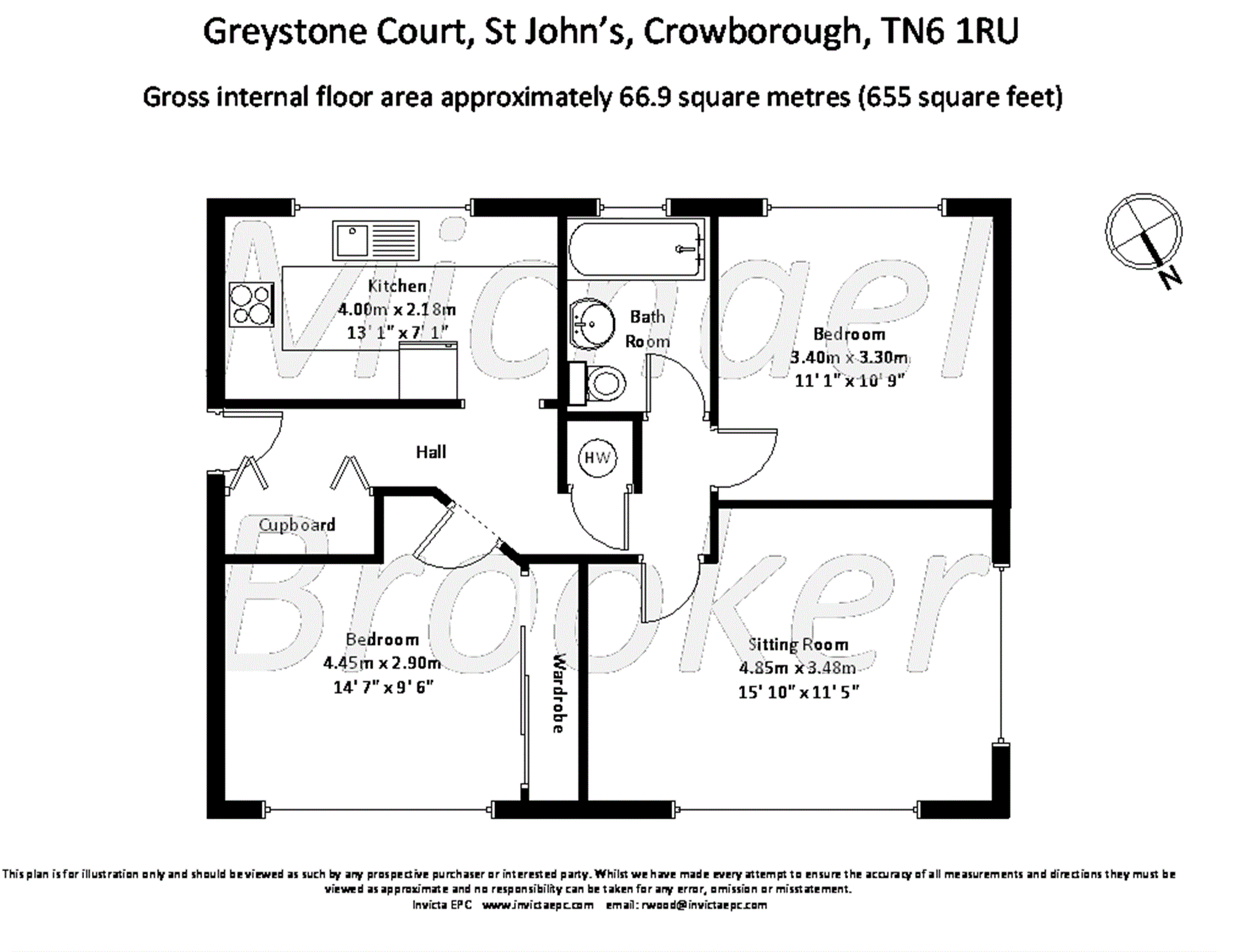 2 Bedrooms Flat for sale in St. Johns Road, St. Johns, Crowborough TN6