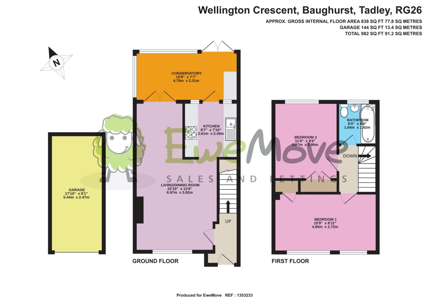 12, Wellington Crescent, Tadley floorplan