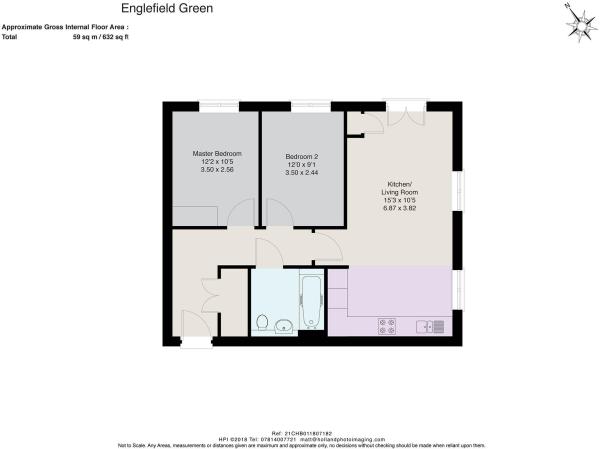 2 Bedrooms Flat to rent in Chambord House, Queens Wood Cresent TW20