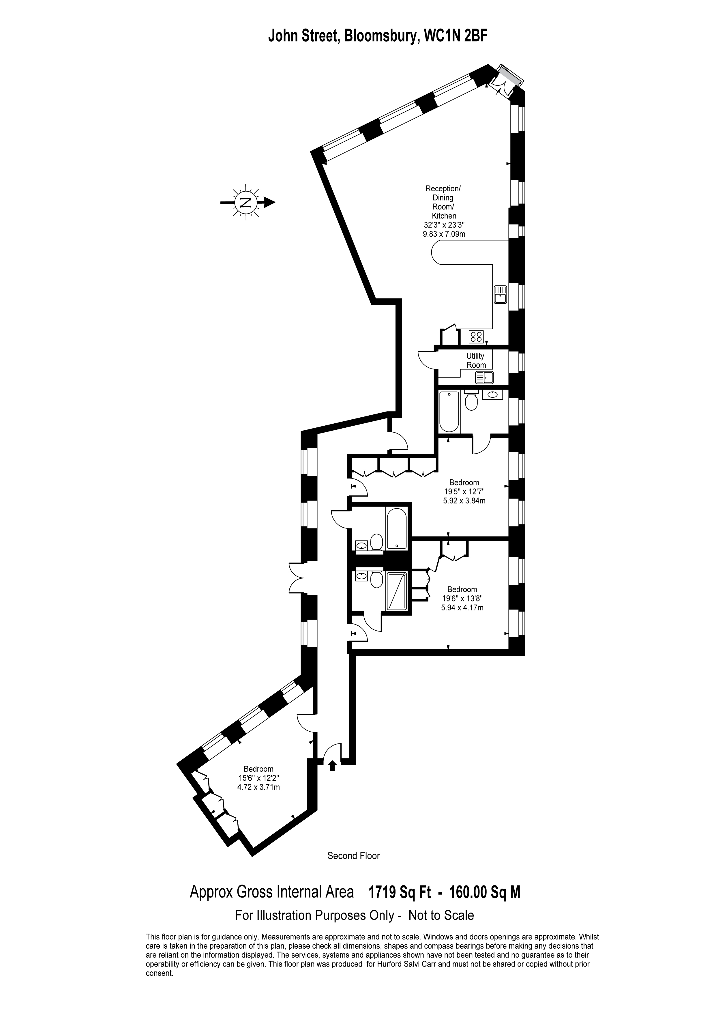 3 Bedrooms Flat to rent in John Street, Bloomsbury WC1N