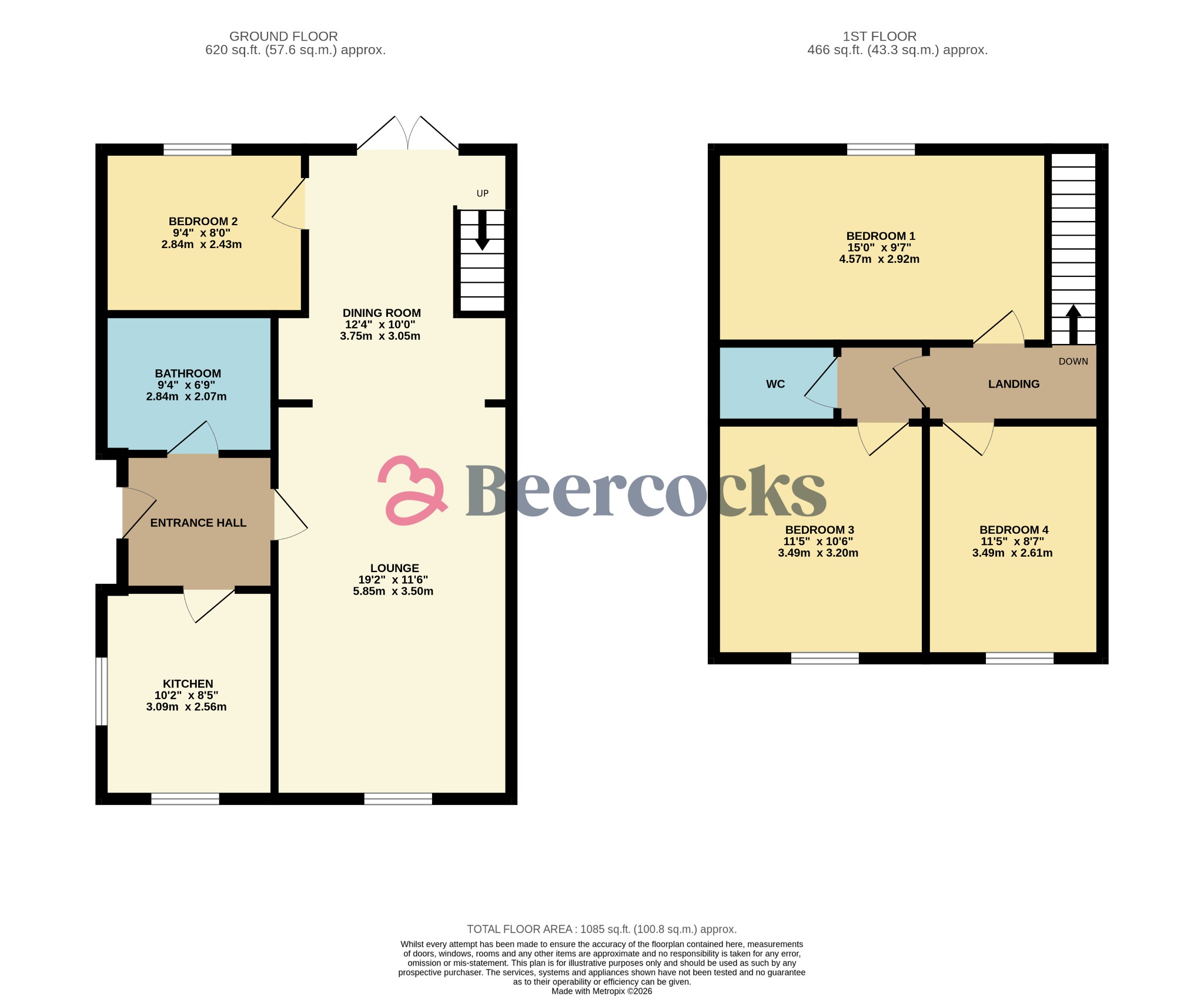 41, Ryecroft Drive, Withernsea floorplan