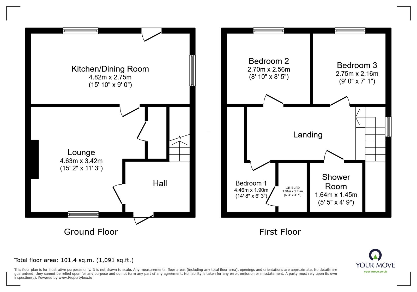 16, Derwent Avenue, Derbyshire floorplan