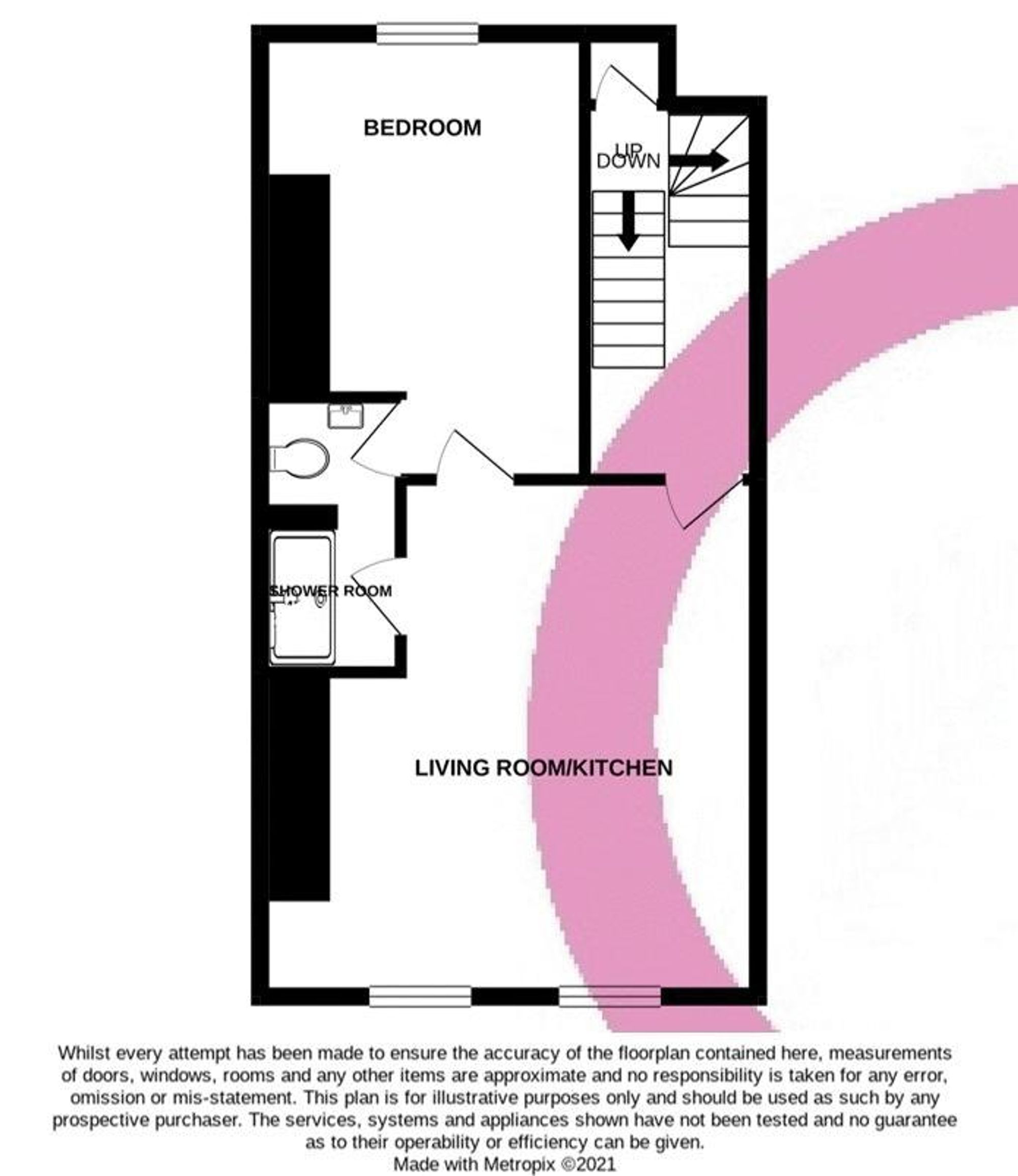 Flat 2, 15 Clarence Parade, Cheltenham floorplan