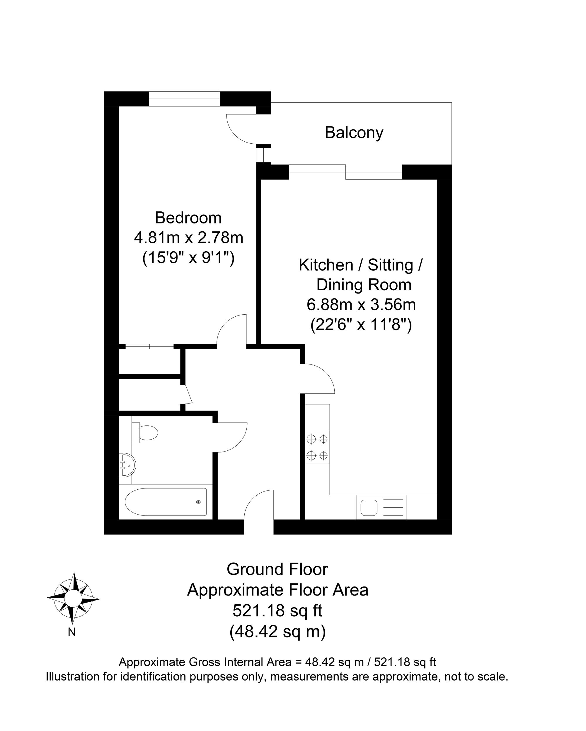 Flat 8, Artisan House Brooks Road, Lewes floorplan