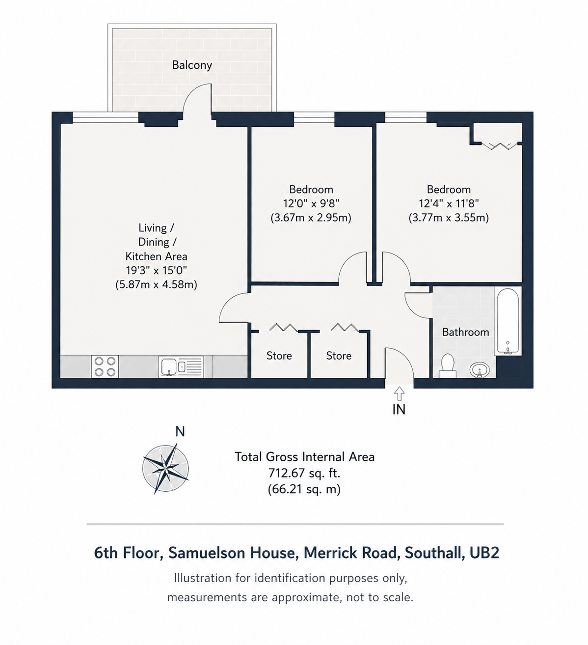 44 Samuelson House, Southall floorplan