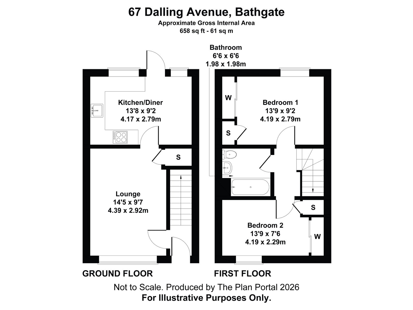 67, Dalling Avenue, Bathgate floorplan
