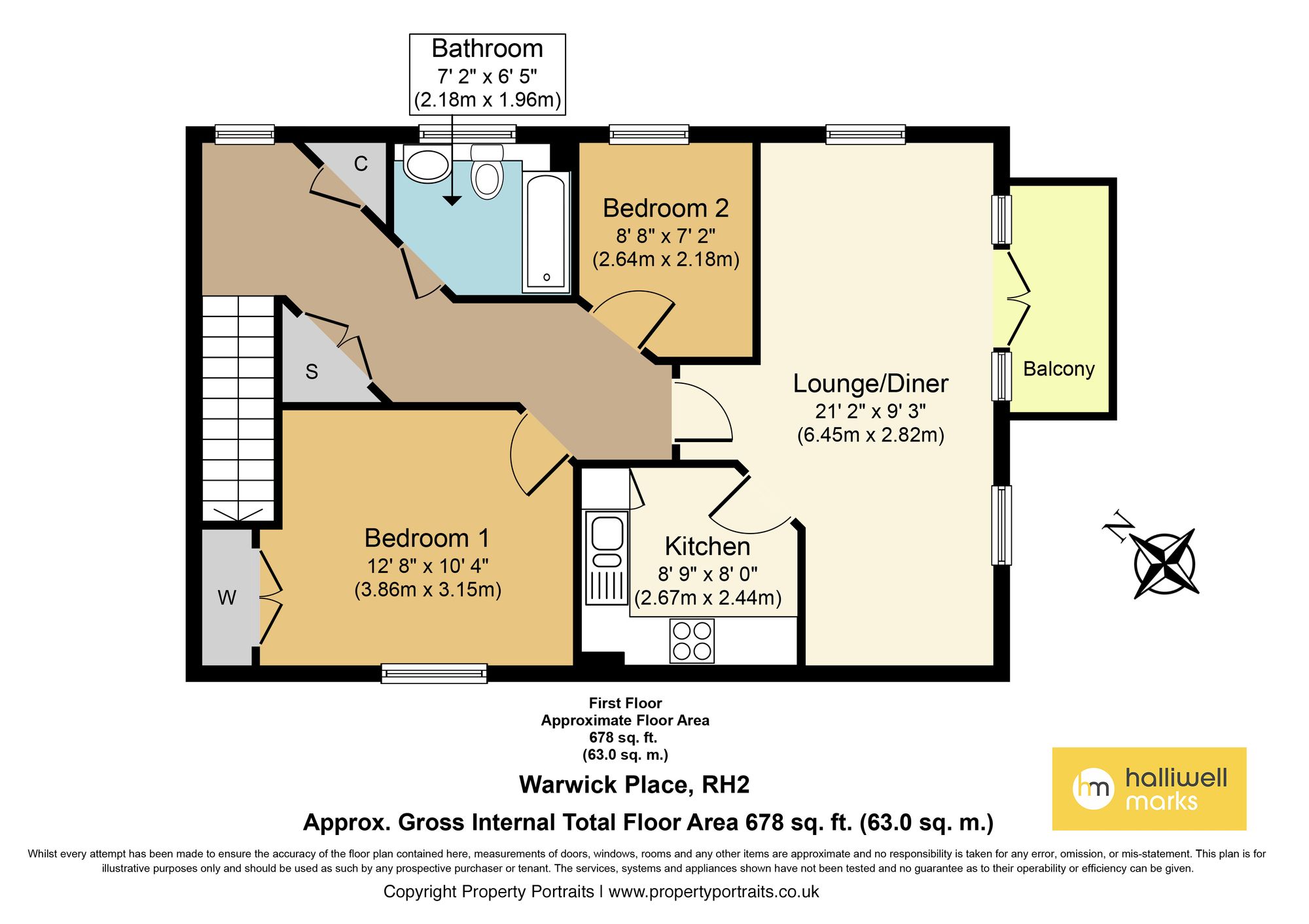 Wray Common Road, Warwick Place RH2, 2 bedroom flat for sale 63518957