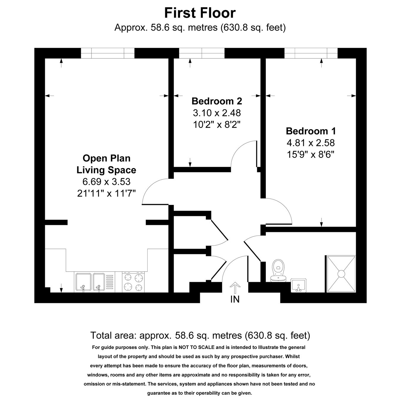 11 Archers Court, Elmside Walk, Hitchin floorplan