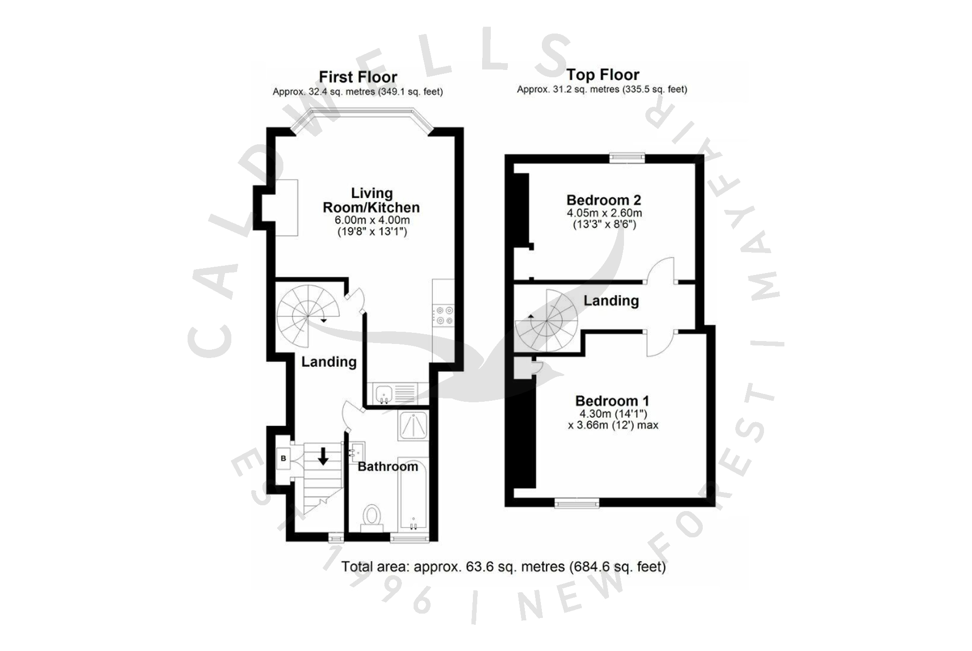 High Street, Lymington, Hampshire SO41, 2 bedroom flat for sale