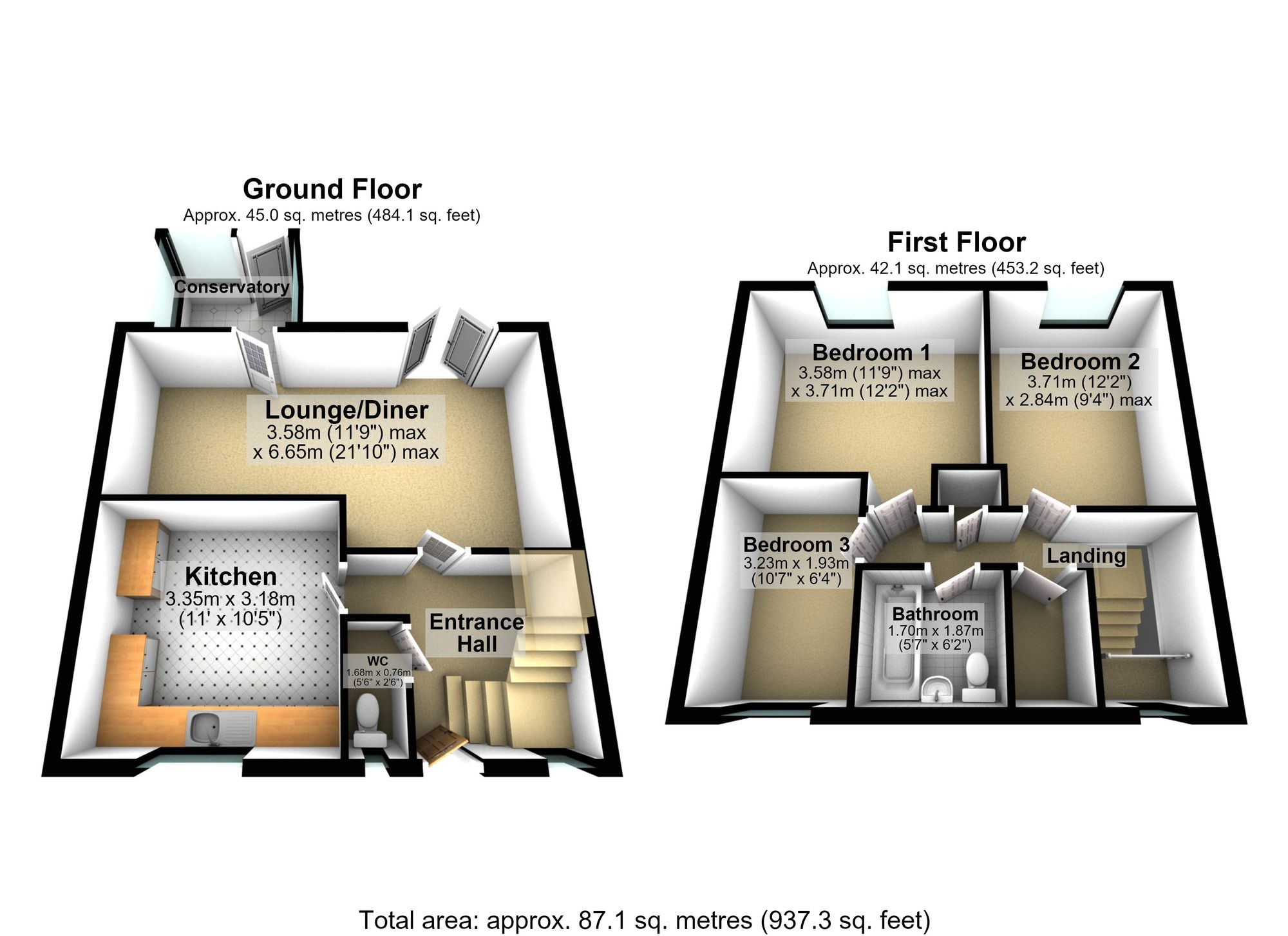 160 Kilnway, Wellingborough floorplan