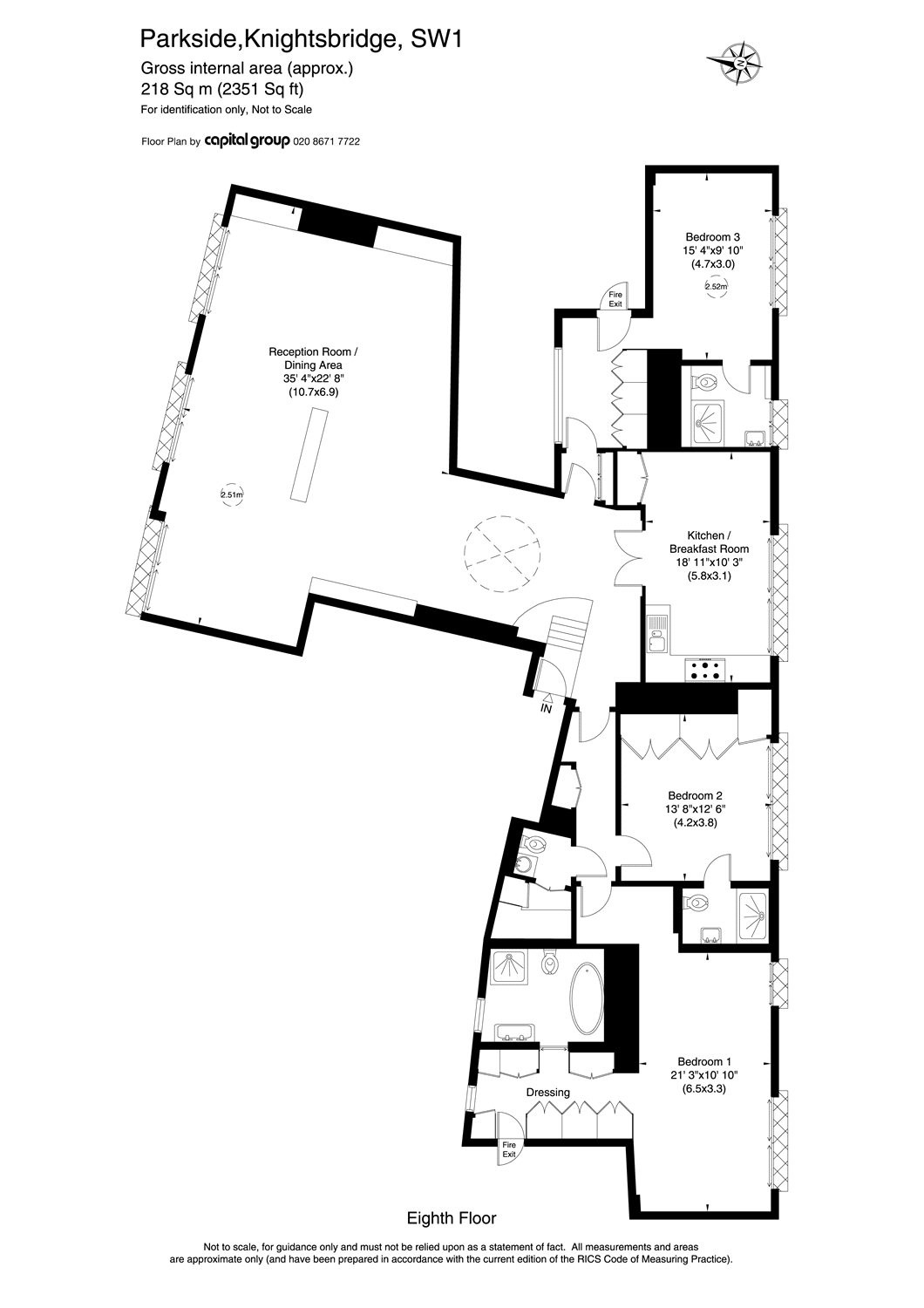 3 Bedrooms Flat to rent in Parkside, Knightsbridge SW1X