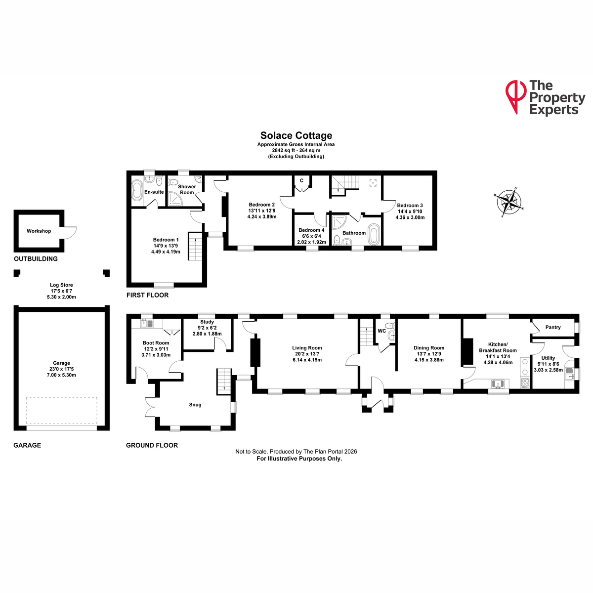 Solace Cottage, Shrawley, Worcestershire floorplan