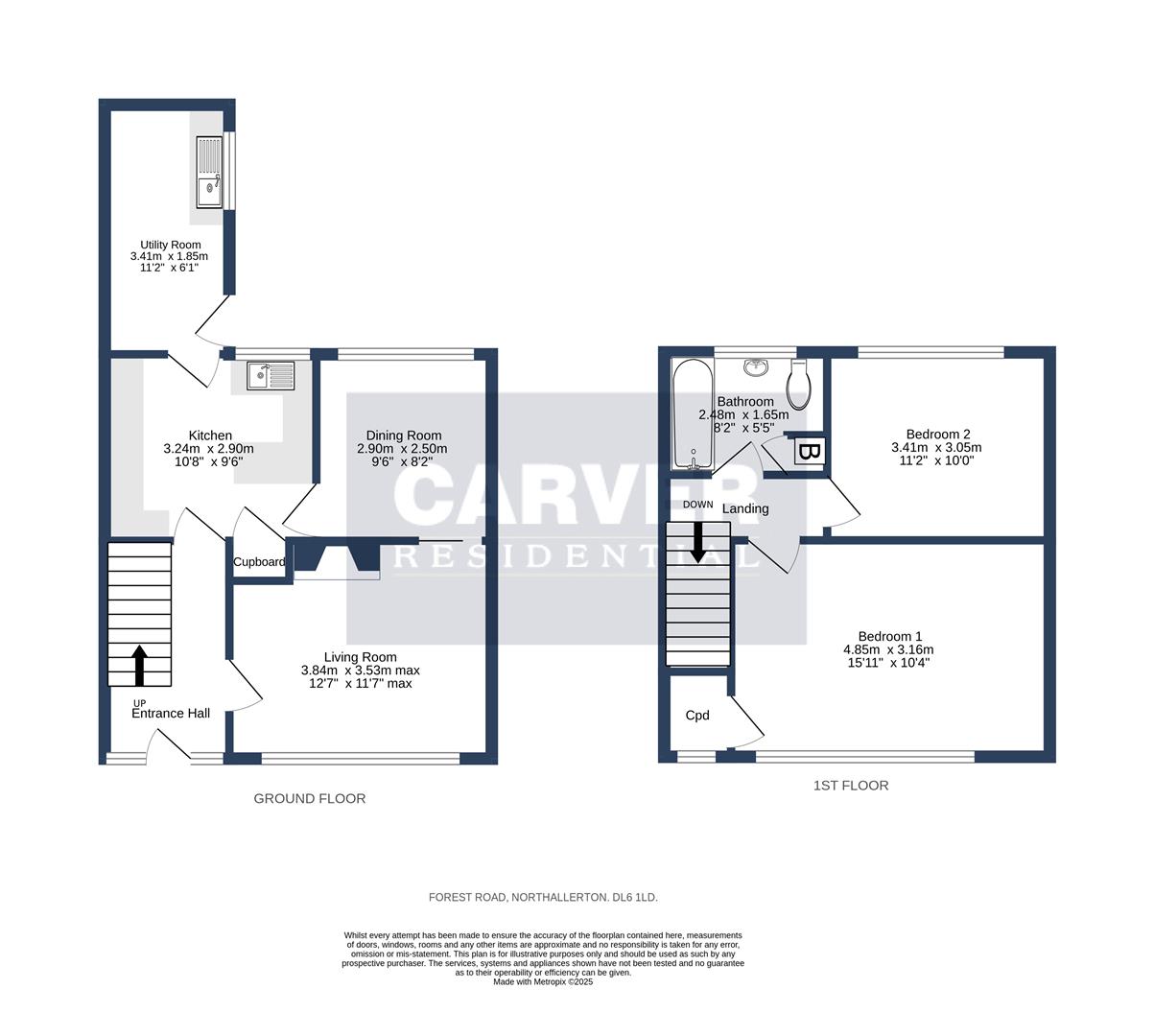 57, Forest Road, Northallerton floorplan