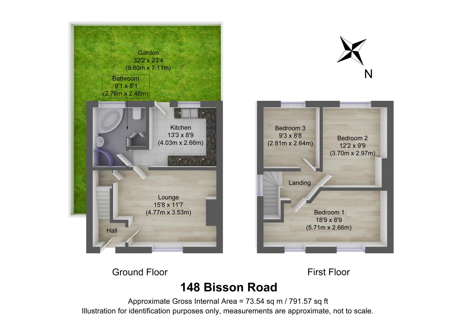 148, Bisson Road, London floorplan