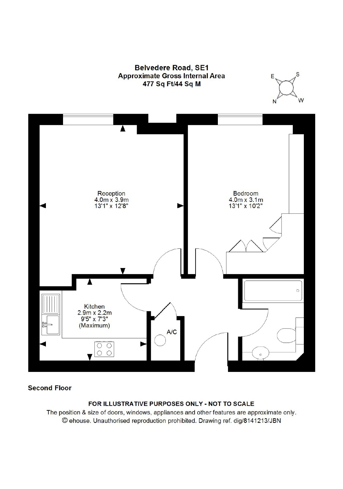 South Block, County Hall, 1B Belvedere Road, London floorplan