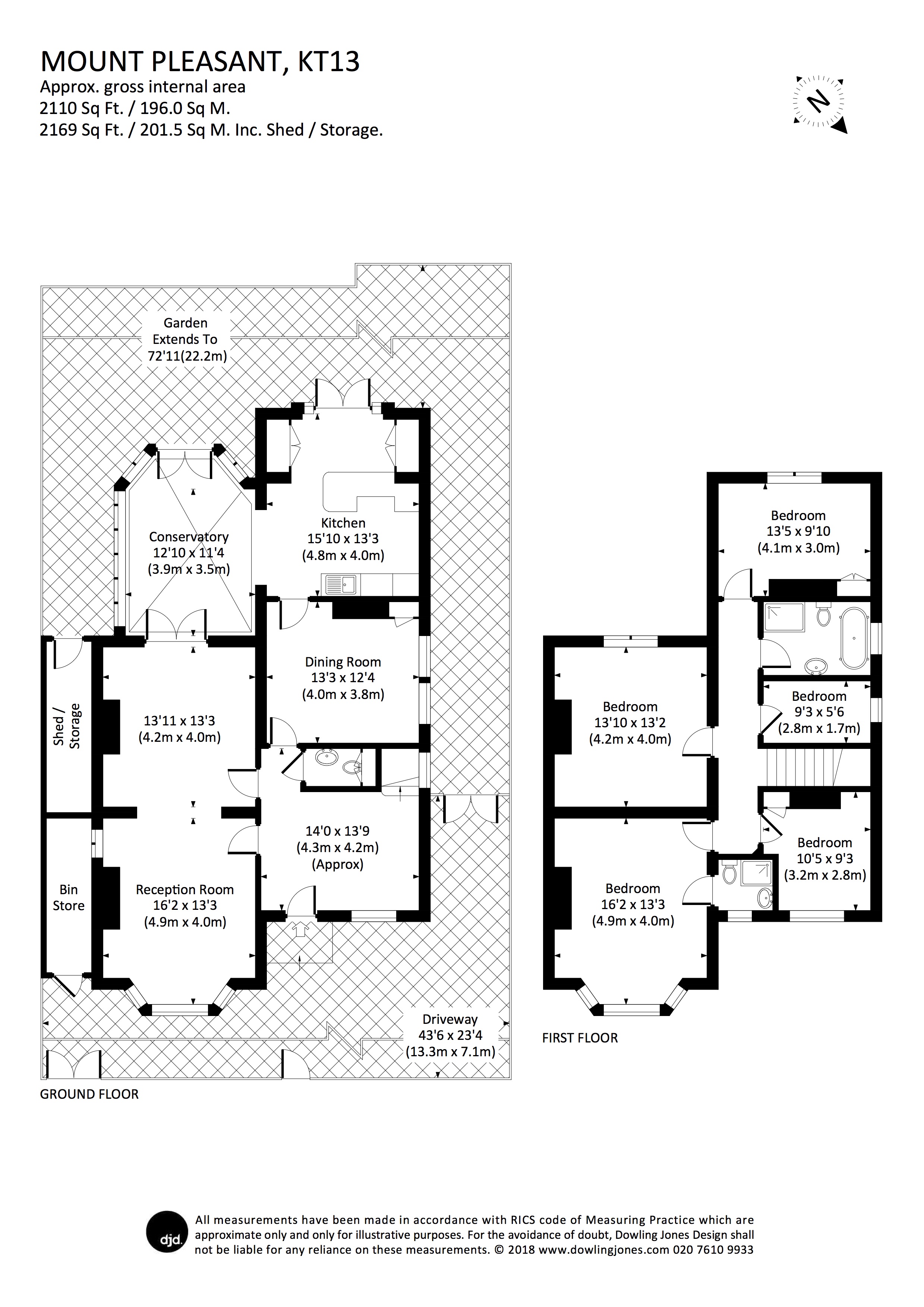 5 Bedrooms  to rent in Mount Pleasant, Weybridge KT13