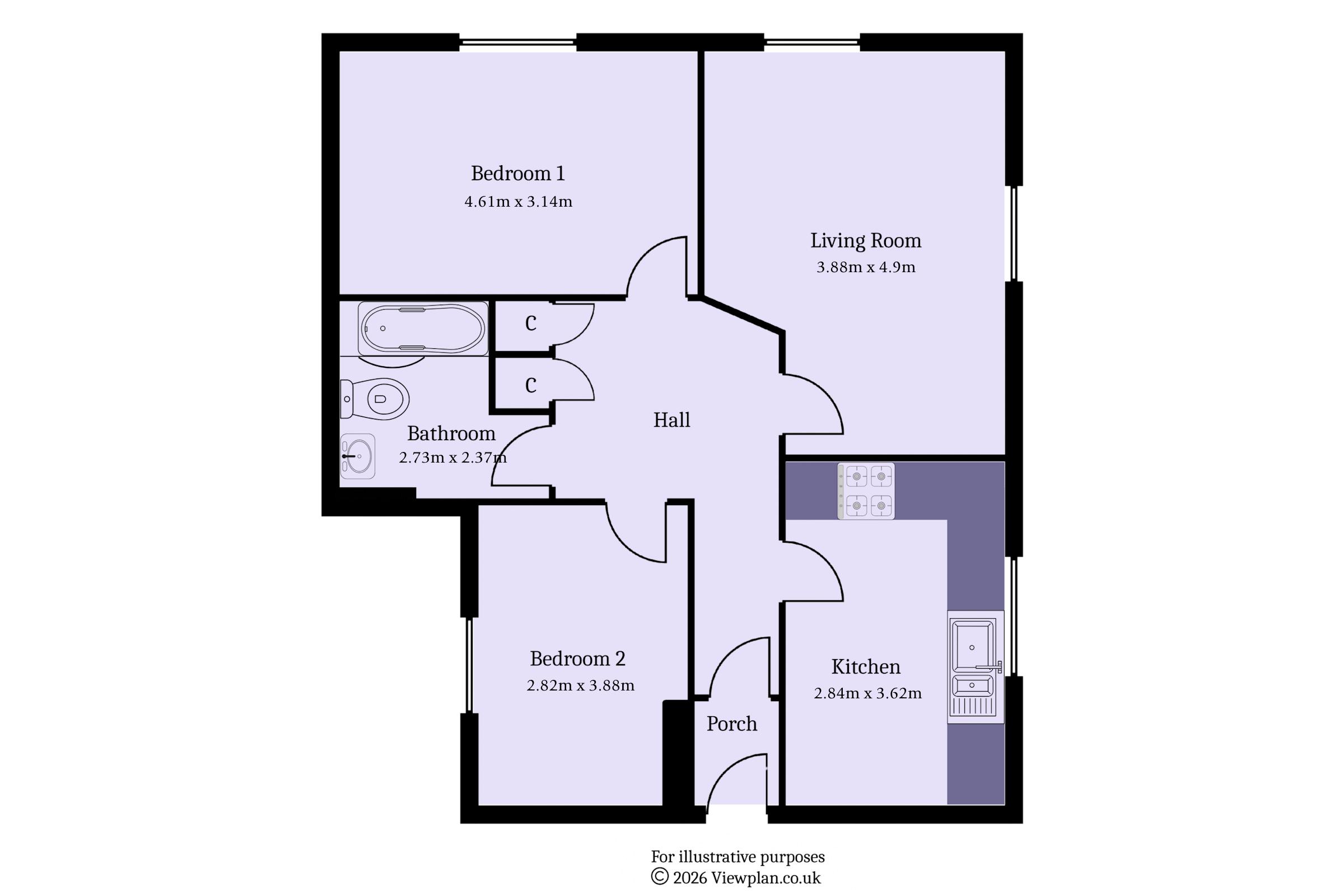 19, The Landings, Penarth floorplan