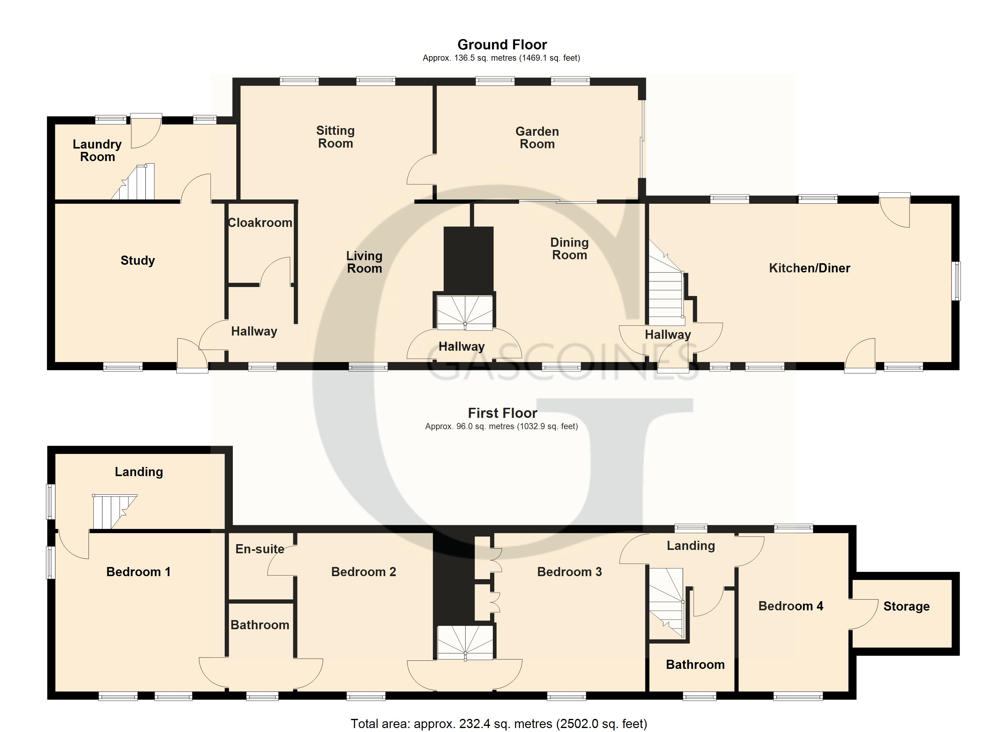 Midsummer Cottages, 2, Blind Lane, Southwell floorplan