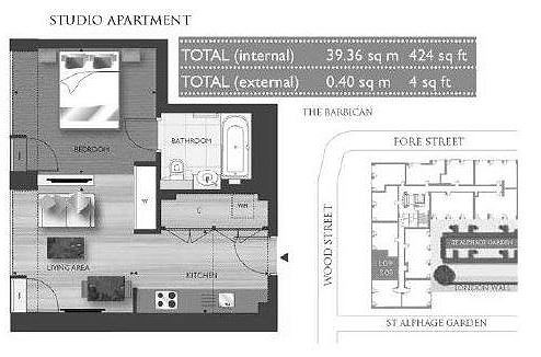 0 Bedrooms Studio to rent in Wood Street, London EC2Y