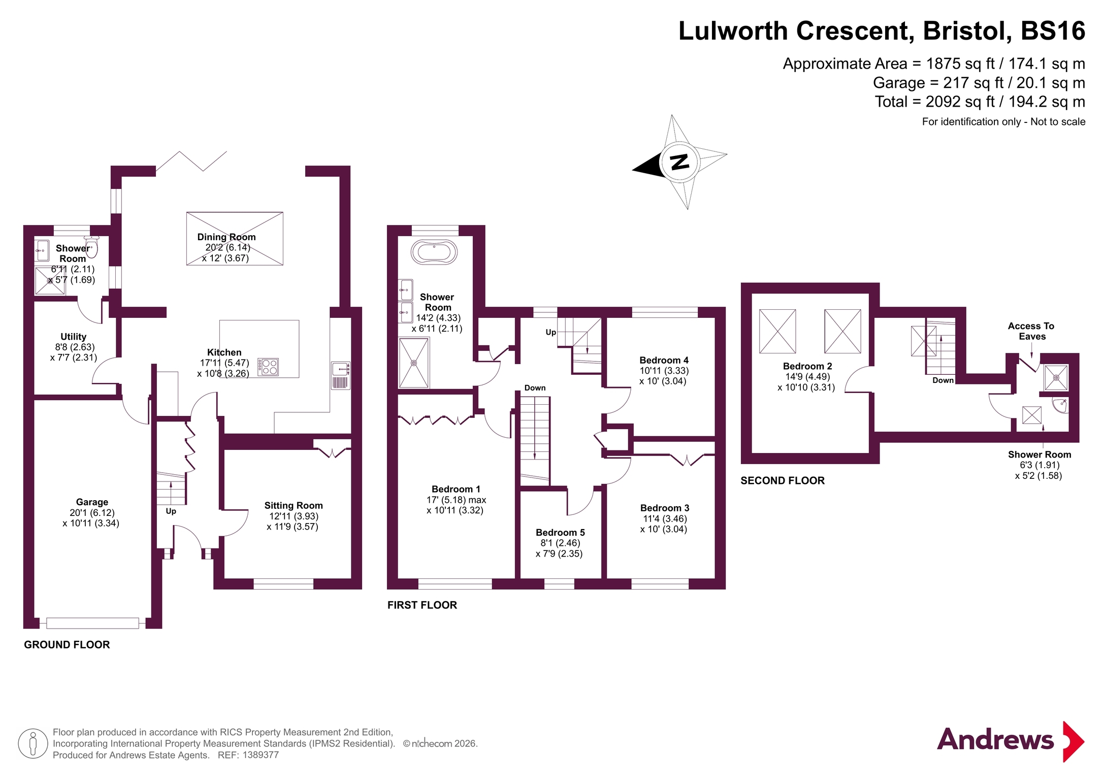 72, Lulworth Crescent, South Gloucestershire floorplan