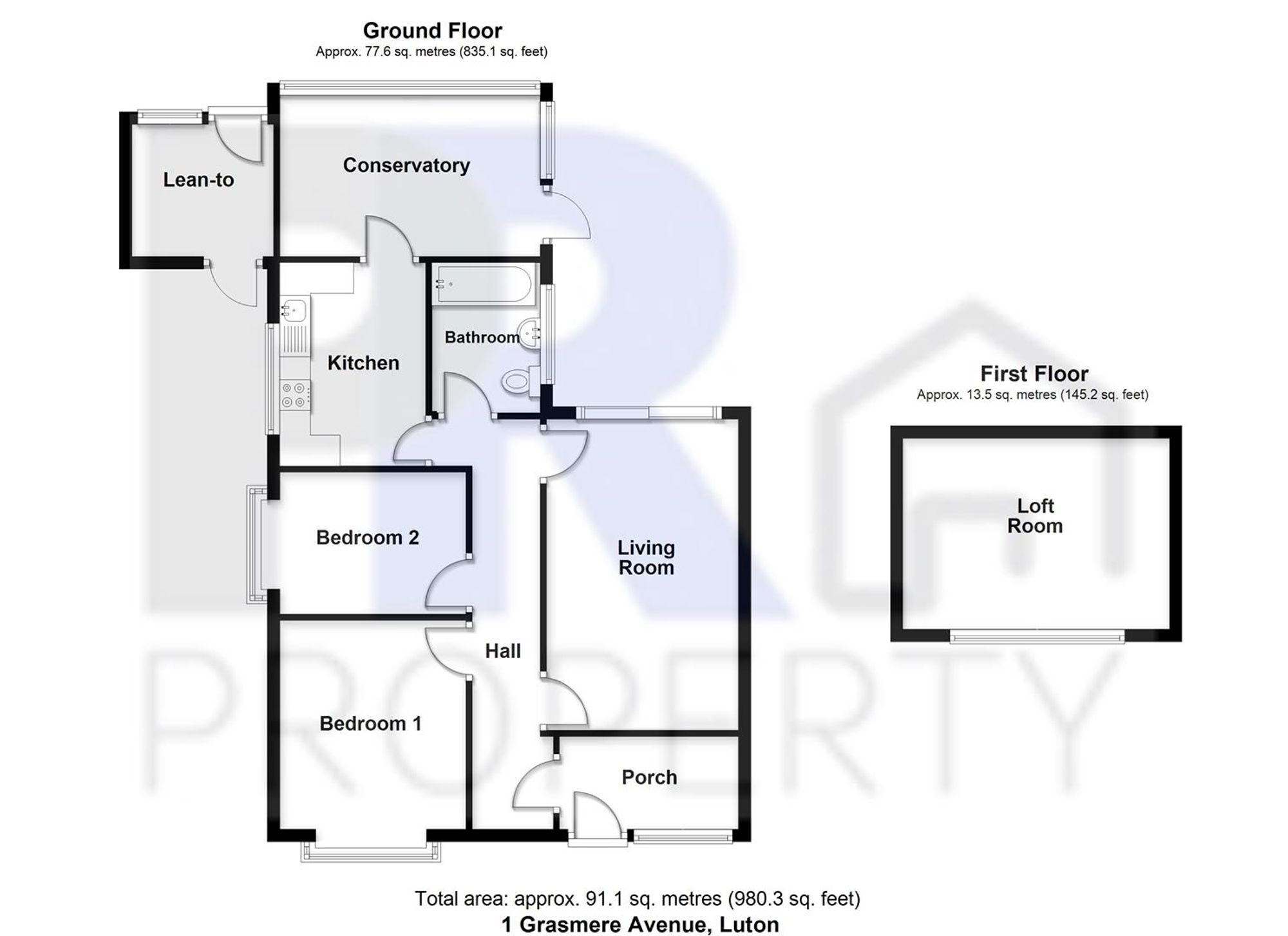 1 Grasmere Avenue, Luton floorplan
