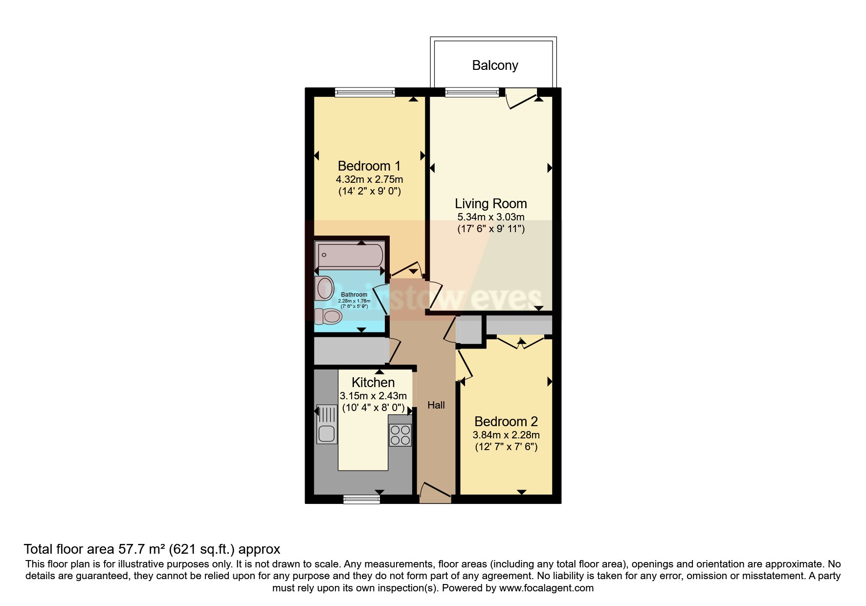 5 Maplin Court,, Kings Avenue, Clacton-on-Sea floorplan