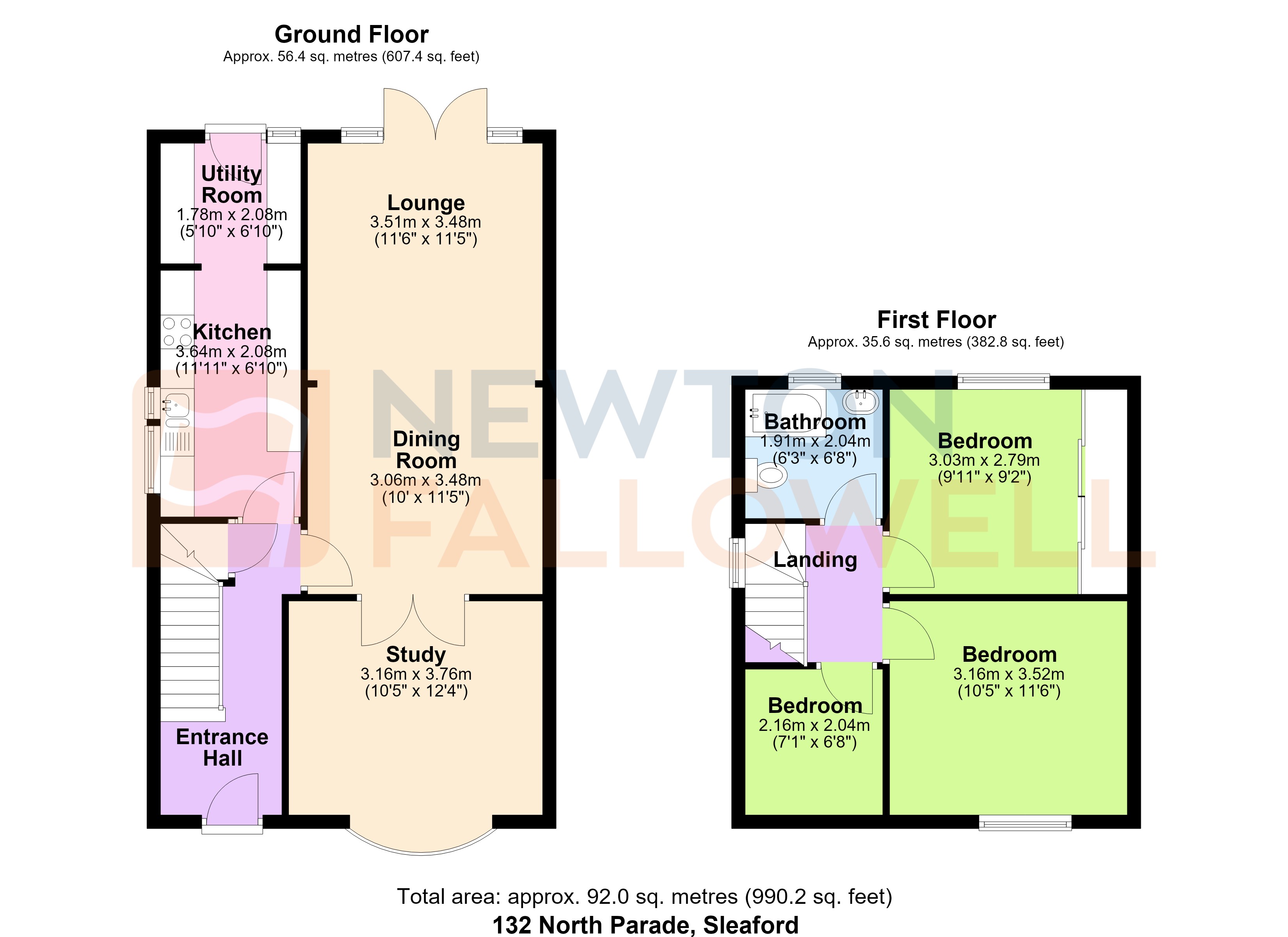 132, North Parade, Sleaford floorplan