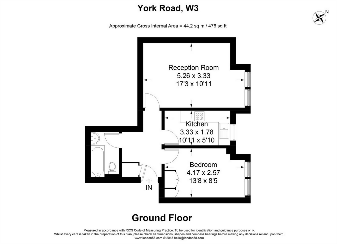 1 Bedrooms Flat for sale in York Road, London W3