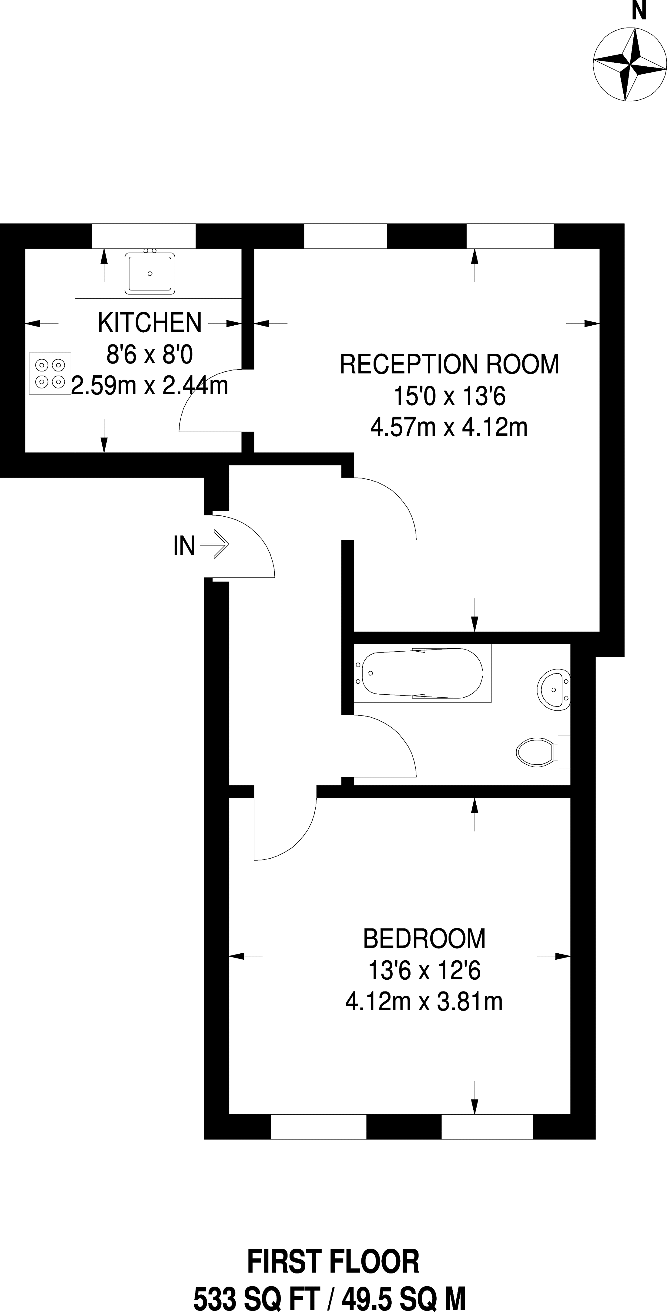 1 Bedrooms Flat to rent in Huron Road, Balham, London SW17