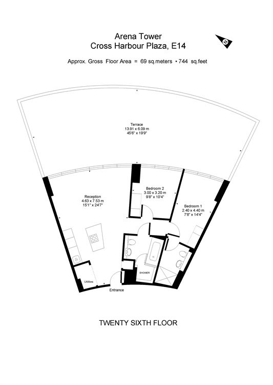 2 Bedrooms Flat to rent in Crossharbour Plaza, London E14
